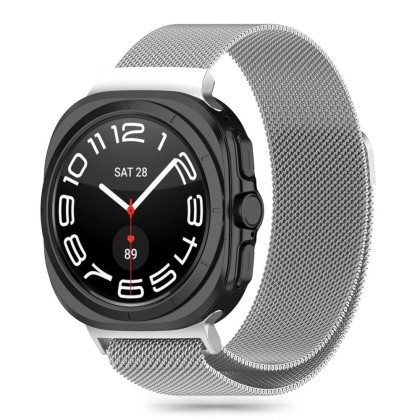 Стоманена верижка за смарт часовник Samsung Galaxy Watch Ultra (47mm) от Tech-Protect MilaneseBand - Сребрист