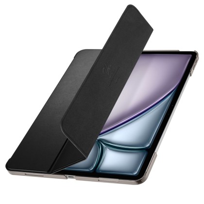 Кожен тефтер за iPad Air 13" (2024) от Spigen Smart Fold - Черен