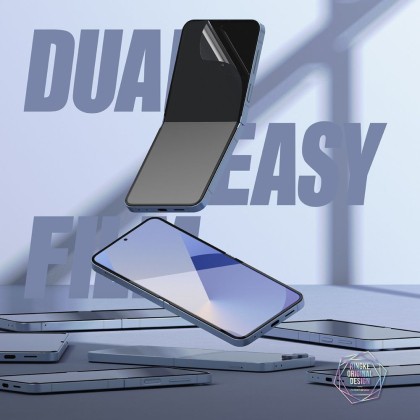 2 броя защитно фолио за дисплей на Samsung Galaxy Z Flip 6 от Ringke Dual Easy 2-Pack - Прозрачни