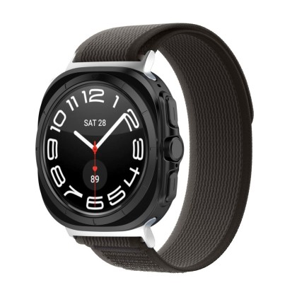 Текстилна каишка за Samsung Galaxy Watch Ultra (47mm) от Tech-Protect Nylon - Черен / Оранжев