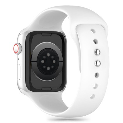 Силиконова каишка за Apple Watch 6 / 7 / 8 / 9 / 10 / SE (40/41/42 mm) от Tech-Protect Silicone - Бяла