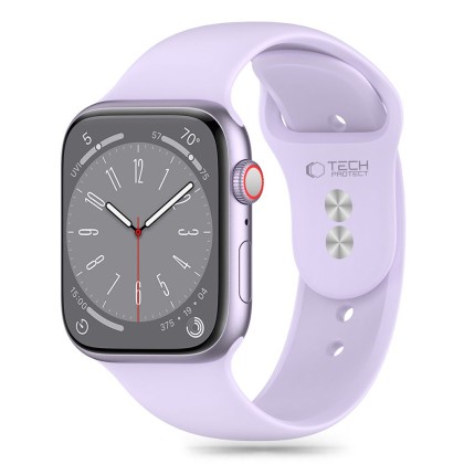 Силиконова каишка за Apple Watch 6 / 7 / 8 / 9 / 10 / SE (40/41/42 mm) от Tech-Protect Silicone - Elegant Purple