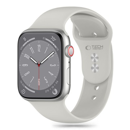 Силиконова каишка за Apple Watch 6 / 7 / 8 / 9 / 10 / SE (40/41/42 mm) от Tech-Protect Silicone - Stone