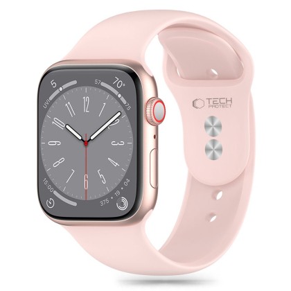 Силиконова каишка за Apple Watch 6 / 7 / 8 / 9 / 10 / SE (40/41/42 mm) от Tech-Protect Silicone - Light Pink