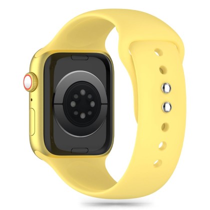 Силиконова каишка за Apple Watch 6/7/8/9/10/SE/Ultra 1-2 (44/45/46/49 mm) от Tech-Protect Silicone - Canary Yellow