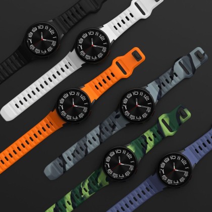 Силиконова каишка за часовник Samsung Galaxy Watch 4/5/5Pro/6/7/FE от Tech-Protect Silicone Line - Оранжев