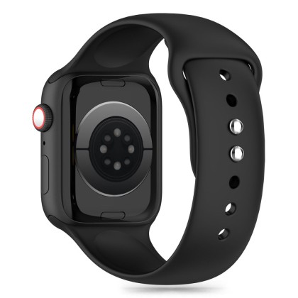 Силиконова каишка за Apple Watch 6 / 7 / 8 / 9 / 10 / SE (40/41/42 mm) от Tech-Protect Silicone - Черен