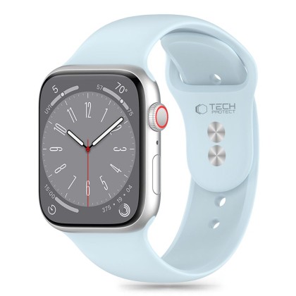 Силиконова каишка за Apple Watch 6 / 7 / 8 / 9 / 10 / SE (40/41/42 mm) от Tech-Protect Silicone - Sky Blue