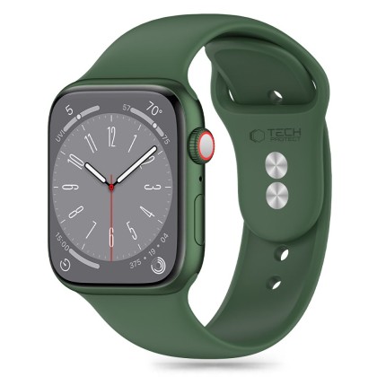 Силиконова каишка за Apple Watch 6/7/8/9/10/SE/Ultra 1-2 (44/45/46/49 mm) от Tech-Protect Silicone - Olive