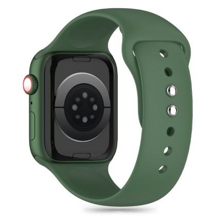 Силиконова каишка за Apple Watch 6/7/8/9/10/SE/Ultra 1-2 (44/45/46/49 mm) от Tech-Protect Silicone - Olive