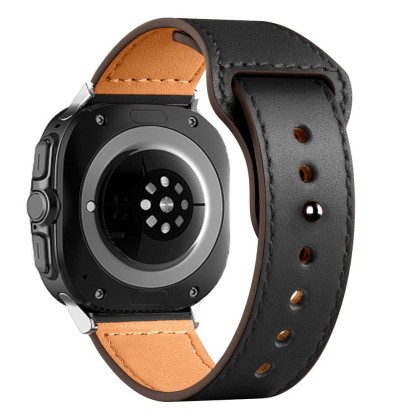 Кожена каишка за Samsung Galaxy Watch Ultra (47mm) от Tech-Protect Leatherfit - Черен