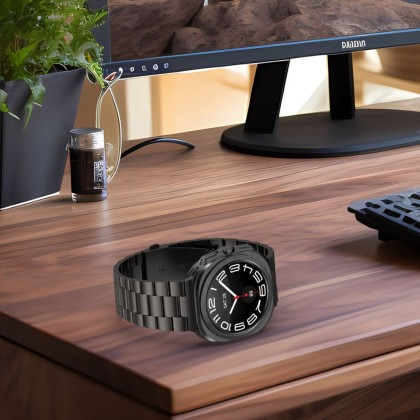 Стоманена верижка за Samsung Galaxy Watch Ultra (47mm) от Tech-Protect Stainless - Черна