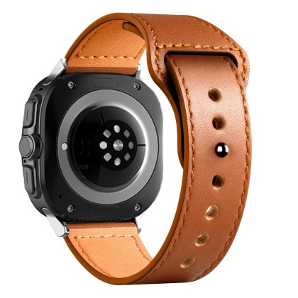 Кожена каишка за Samsung Galaxy Watch Ultra (47mm) от Tech-Protect Leatherfit - Кафява