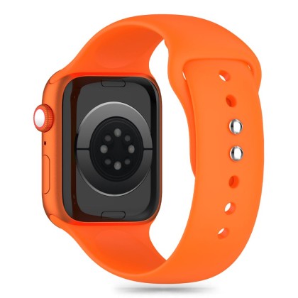 Силиконова каишка за Apple Watch 6/7/8/9/10/SE/Ultra 1-2 (44/45/46/49 mm) от Tech-Protect Silicone - Bright Orange