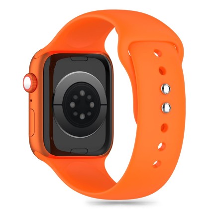 Силиконова каишка за Apple Watch 6 / 7 / 8 / 9 / 10 / SE (40/41/42 mm) от Tech-Protect Silicone - Bright Orange