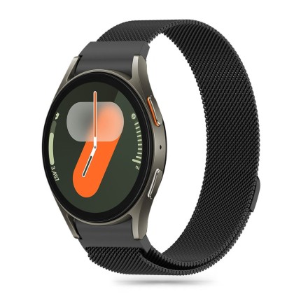 Стоманена верижка за смарт часовник Samsung Galaxy Watch 4/5/5 Pro/6/7/FE от Tech-Protect MilaneseBand - Черна