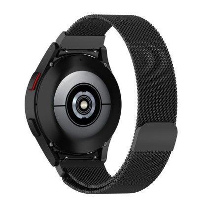 Стоманена верижка за смарт часовник Samsung Galaxy Watch 4/5/5 Pro/6/7/FE от Tech-Protect MilaneseBand - Черна