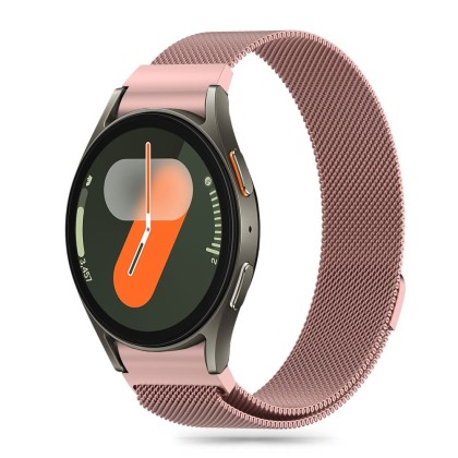 Стоманена верижка за смарт часовник Samsung Galaxy Watch 4/5/5 Pro/6/7/FE от Tech-Protect MilaneseBand - Rose Gold