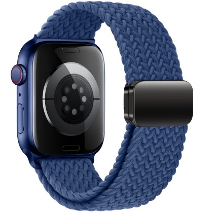 Найлонова каишка за Apple Watch 6 / 7 / 8 / 9 / 10 / SE / Ultra 1/2 (44/45/46/49 mm) от Tech-Protect Nylonmag - Montego Blue