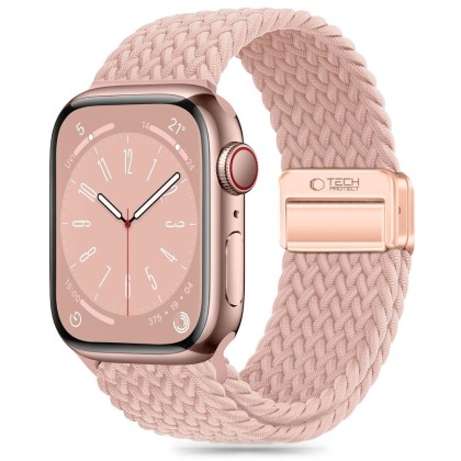 Найлонова каишка за Apple Watch 6 / 7 / 8 / 9 / 10 / SE / Ultra 1/2 (44/45/46/49 mm) от Tech-Protect Nylonmag - Dusty Rose