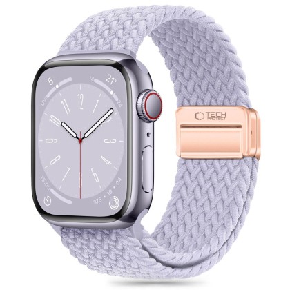 Найлонова каишка за Apple Watch 6 / 7 / 8 / 9 / 10 / SE / Ultra 1/2 (44/45/46/49 mm) от Tech-Protect Nylonmag - Periwinkle