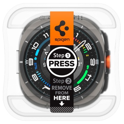 2 броя стъклени протектори за Samsung Galaxy Watch Ultra (47mm) от Spigen Glas.TR EZ-Fit 2-pack - Прозрачни