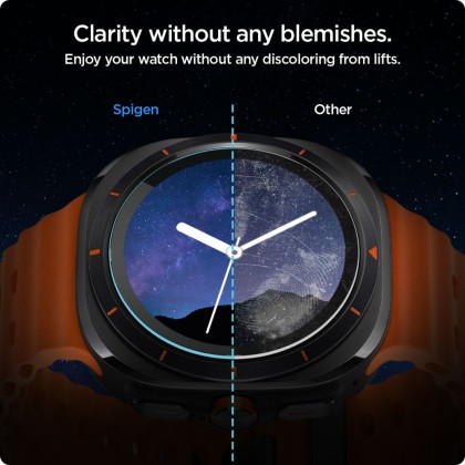 2 броя стъклени протектори за Samsung Galaxy Watch Ultra (47mm) от Spigen Glas.TR EZ-Fit 2-pack - Прозрачни