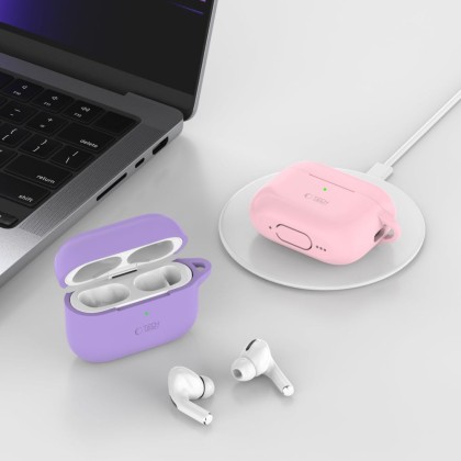 Силиконов калъф за слушалки Apple AirPods Pro 1 / 2 от Tech-Protect Silicone Hook - Черен