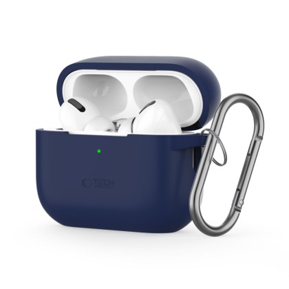 Силиконов калъф за слушалки Apple AirPods Pro 1 / 2 от Tech-Protect Silicone Hook - Navy Blue