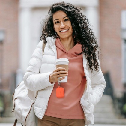 Силиконов калъф за слушалки Apple AirPods Pro 1 / 2 от Tech-Protect Silicone Hook - Neon Orange