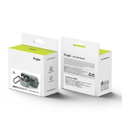 Силиконов калъф с MagSafe за слушалки Samsung Galaxy Buds 3 / 3 Pro от Ringke Onyx Magnetic - Sage Green