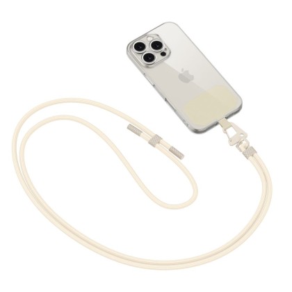 Универсален ремък 80 см за смартфон от Tech-Protect C5S Rope Crossbody – Cosmic Latte 