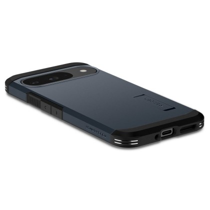 Удароустойчив, твърд кейс за Google Pixel 9 / 9 Pro от Spigen Tough Armor - Metal Slate