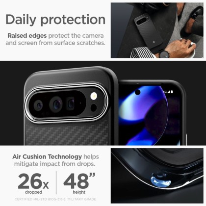 SPIGEN ENZO ARAMID GOOGLE PIXEL 9 PRO XL MATTE BLACK