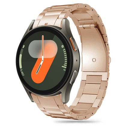 Стоманена верижка за Samsung Galaxy Watch 4 / 5 / 5 Pro / 6 / 7 / FE от Tech-Protect Stainless - Blush Gold