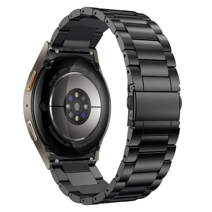 Стоманена верижка за Samsung Galaxy Watch 4 / 5 / 5 Pro / 6 / 7 / FE от Tech-Protect Stainless - Черна