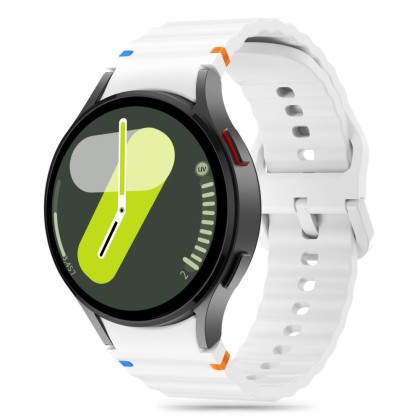 Силиконова каишка за Samsung Galaxy Watch 4/5/5 Pro/6/7/FE от Tech-Protect Silicone Sport - Бял