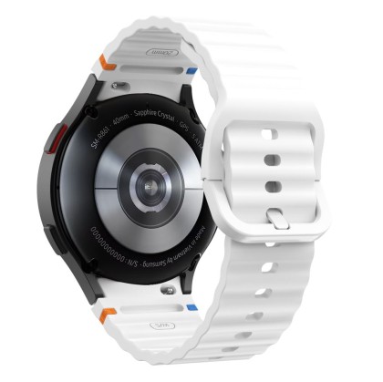 Силиконова каишка за Samsung Galaxy Watch 4/5/5 Pro/6/7/FE от Tech-Protect Silicone Sport - Бял