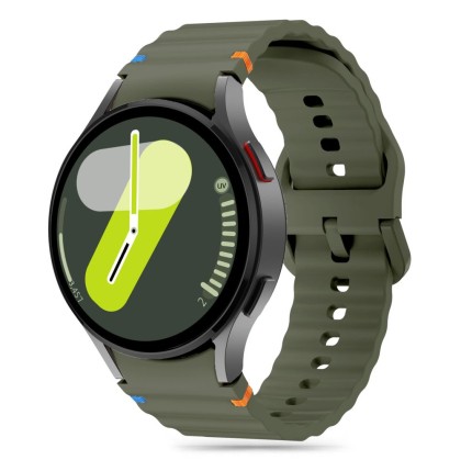 Силиконова каишка за Samsung Galaxy Watch 4/5/5 Pro/6/7/FE от Tech-Protect Silicone Sport - Army Green