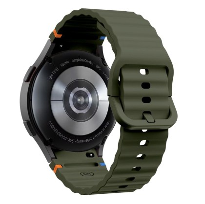 Силиконова каишка за Samsung Galaxy Watch 4/5/5 Pro/6/7/FE от Tech-Protect Silicone Sport - Army Green