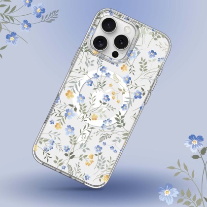 Твърд кейс с MagSafe пръстен за iPhone 16 Pro от Tech-Protect MagMood - Spring Flowers