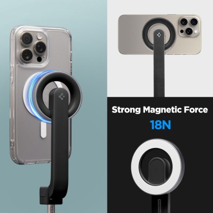 Магнитен селфи стик и статив с MagSafe и Bluetooth от Spigen S571W - Черен