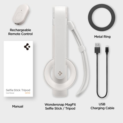 Магнитен селфи стик и статив с MagSafe и Bluetooth от Spigen S571W - Dune Beige