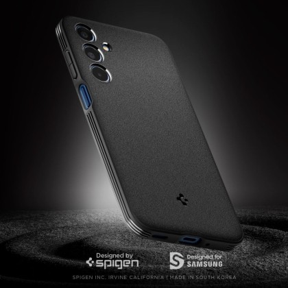Удароустойчив калъф за Samsung Galaxy M35 5G от  Spigen Essential SandBlast - Черен