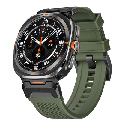 Силиконова каишка за Samsung Galaxy Watch Ultra (47mm) от Tech-Protect Delta Pro - Hunter Green