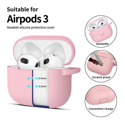 TECH-PROTECT SILICONE HOOK APPLE AIRPODS 3 DUSTY PINK