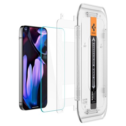 2 стъклени протектора за дисплей на Google Pixel 9 / 9 Pro от Spigen Glas.TR "Ez Fit" - Прозрачни