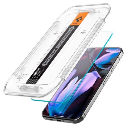 2 стъклени протектора за дисплей на Google Pixel 9 / 9 Pro от Spigen Glas.TR "Ez Fit" - Прозрачни