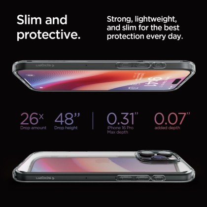 Удароустойчив твърд кейс за iPhone 16 Pro Max от Spigen Ultra Hybrid - Space Crystal