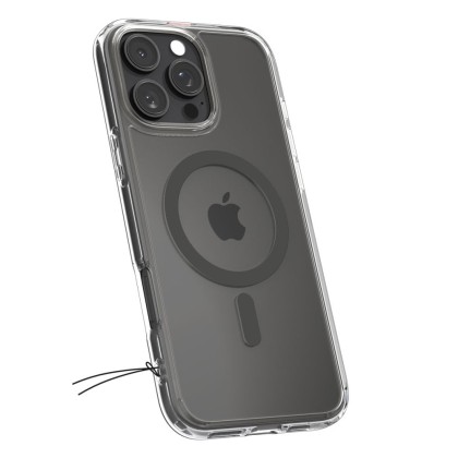 Удароустойчив кейс с MagSafe пръстен за iPhone 16 Pro Max от Spigen Ultra Hybrid Mag - Graphite